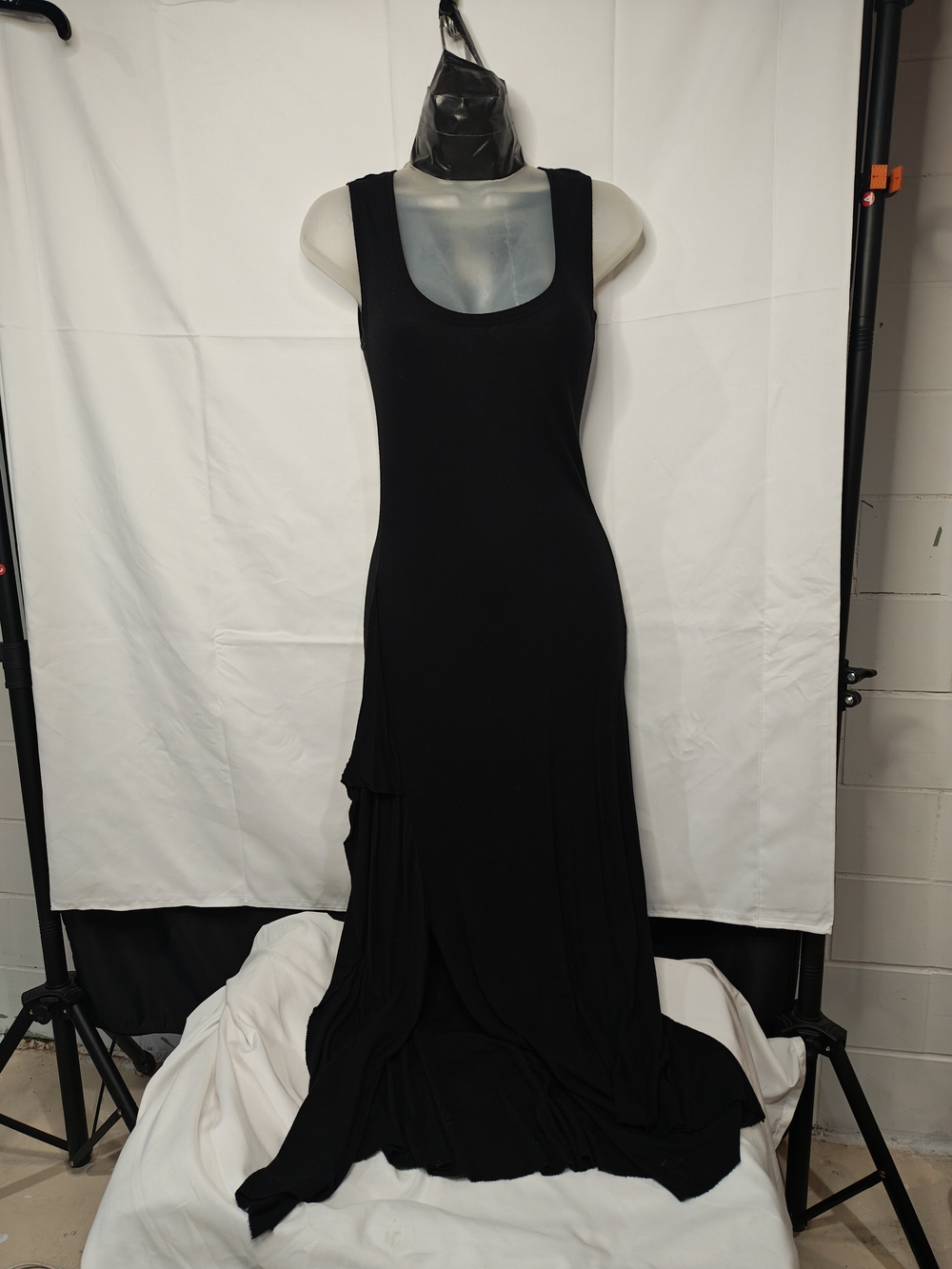 BCBGMaxAzria Black Scoop Neck Maxi Dress